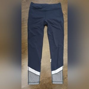 Tek Gear Size L Women's Leggings, Navy Blue, Grey, White